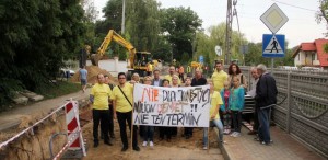 Protest w gminie Słupno