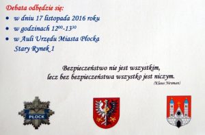 Płocka policja zaprasza mieszkańców na debatę