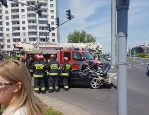 Wypadek na Podolszycach. Ranna kobieta [FOTO]