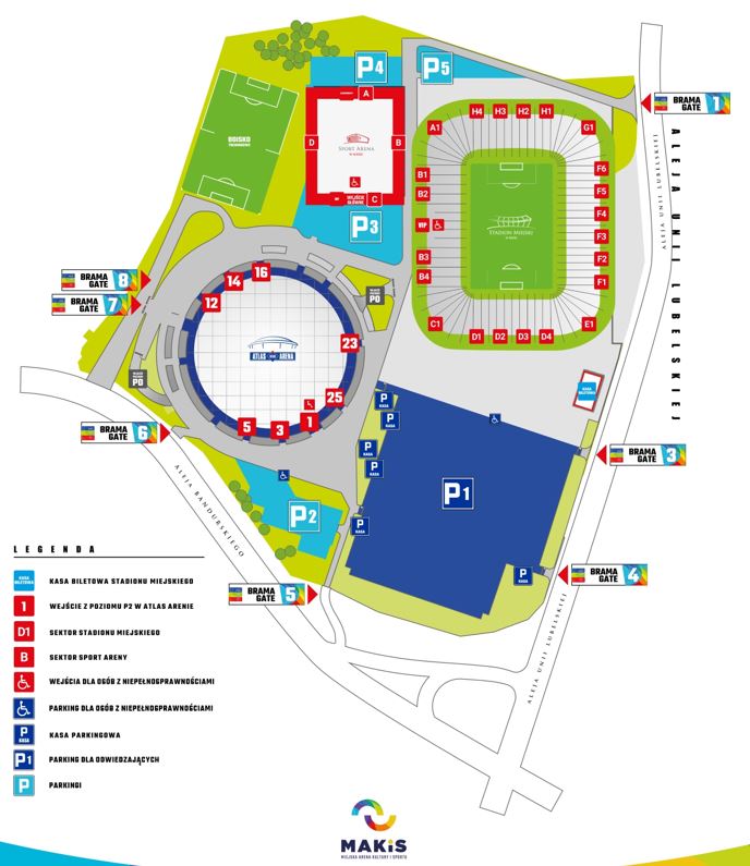 Parkingi przy Atlas Arenie (mat. MAKIS)