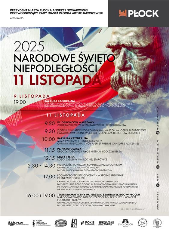 Rosół z gęsiny, przejazdy bryczką, składanie kwiatów… Płocki ratusza zaprasza na obchody Narodowego Święta Niepodległości