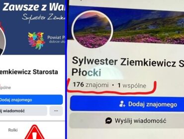 Ktoś podszywa się pod starostę płockiego. Powstały dwa fałszywe konta! Sylwester Ziemkiewicz ostrzega: nie dajcie się nabrać!