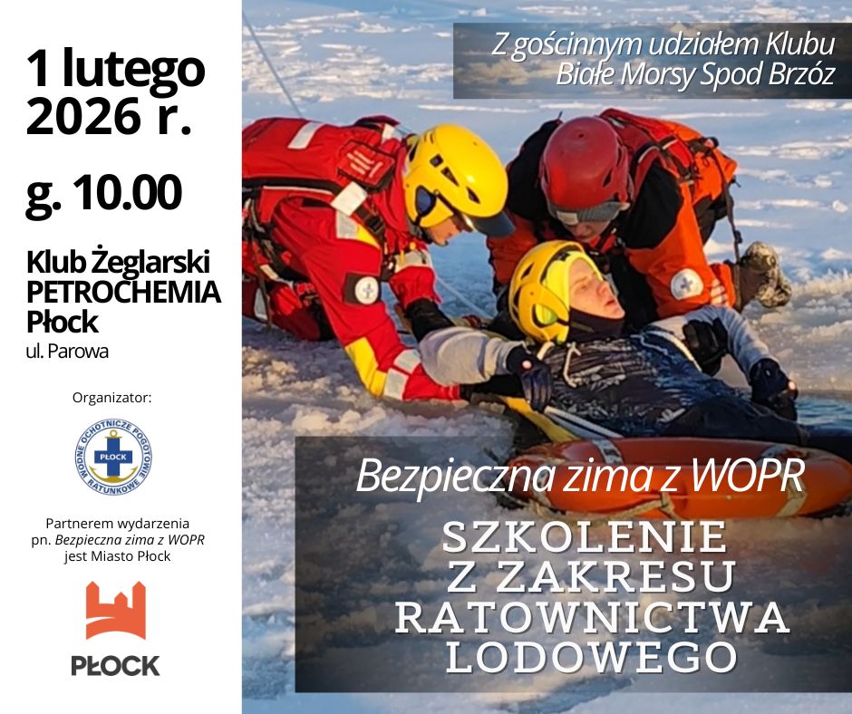 Jak ratować człowieka kiedy załamie się pod nim lód? Płoccy woprowcy organizują szkolenie. Zapraszają mieszkańców…
