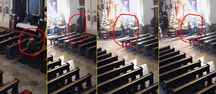 Okradł kościół w Płocku. Wszystko się nagrało. Parafia apeluje o zwrot skradzionych dóbr i o… modlitwę