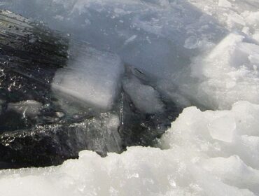 Dramatyczna walka o życie 50-latki. Kobieta wpadała do stawu przez przerębel. Na pomoc ruszyli policjanci z Gozdowa