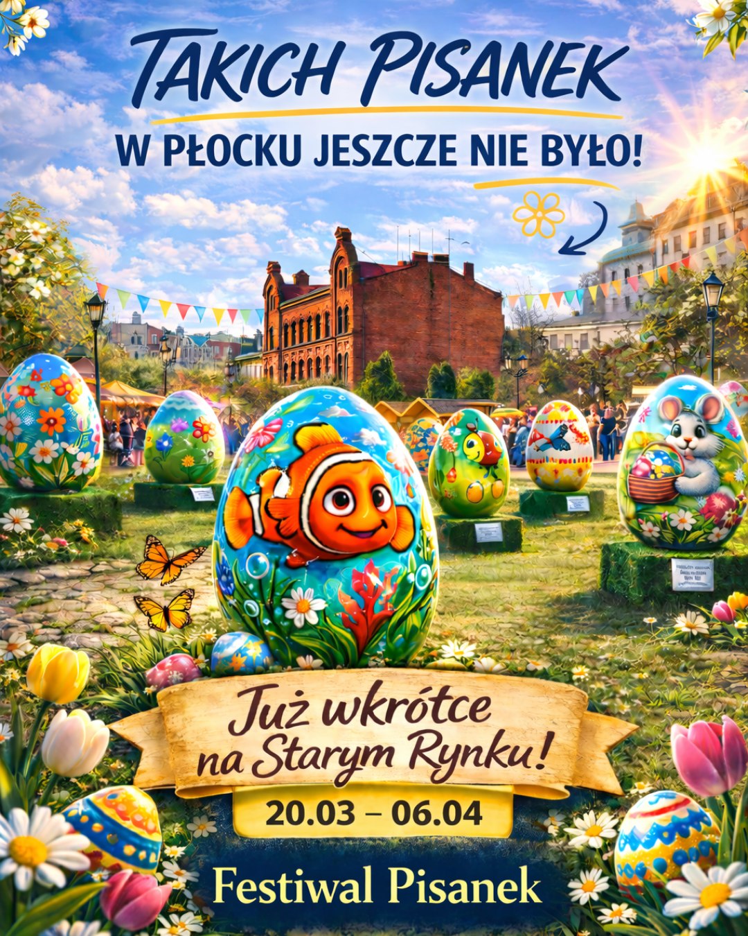 Powitanie wiosny w Płocku połączone z jarmarkiem wielkanocnym. Będzie też festiwal, czyli „pisanki jakich jeszcze nie było”