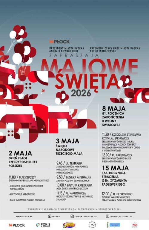 Obchody świąt majowych w Płocku. Ratusz zaprasza do udziału. Publikujemy programy