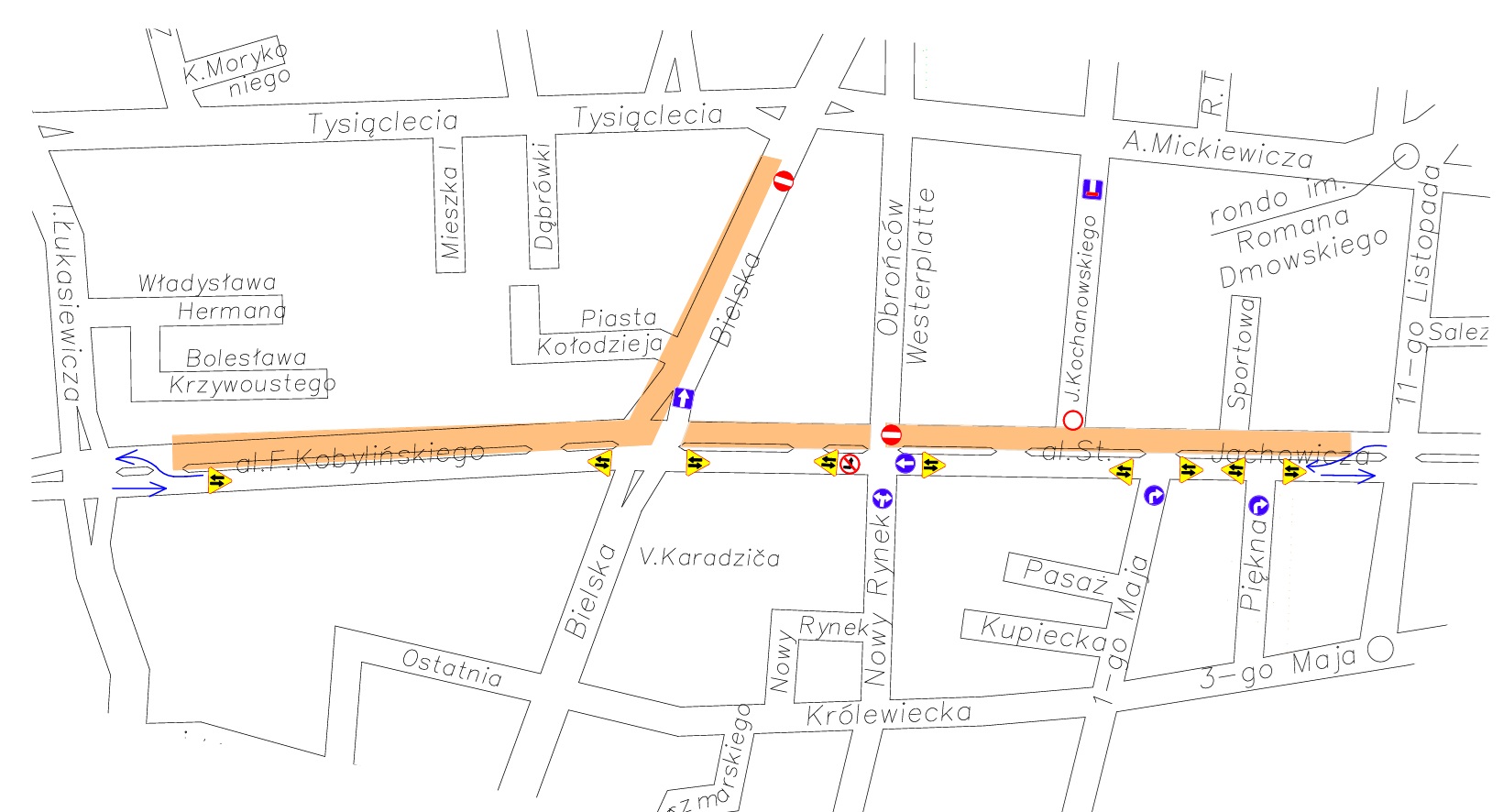 Utrudnienia w ruchu w centrum Płocka. Ograniczenia dla samochodów i pieszych!