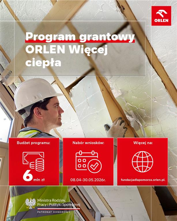 Jeszcze zaledwie sześć dni. Trwa nabór do nowego programu „ORLEN Więcej ciepła”. Publikujemy przydatny link…