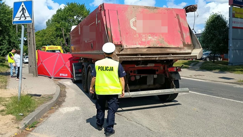 Śmiertelny wypadek na ul. Wyszogrodzkiej w Płocku. Nie żyje 62-letnia kobieta