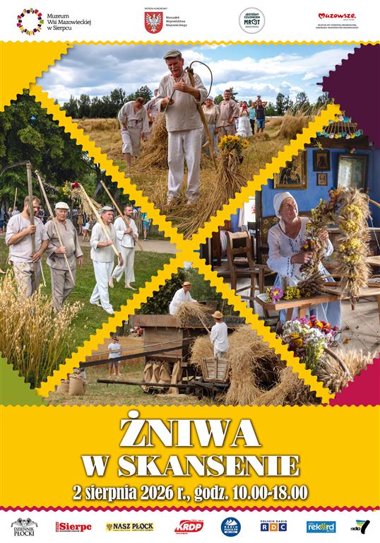 Wyjątkowa lekcja historii dla młodszych. Podróż w czasie dla najstarszych. Żniwa w sierpeckim skansenie już w niedzielę [PROGRAM] [FOTO]
