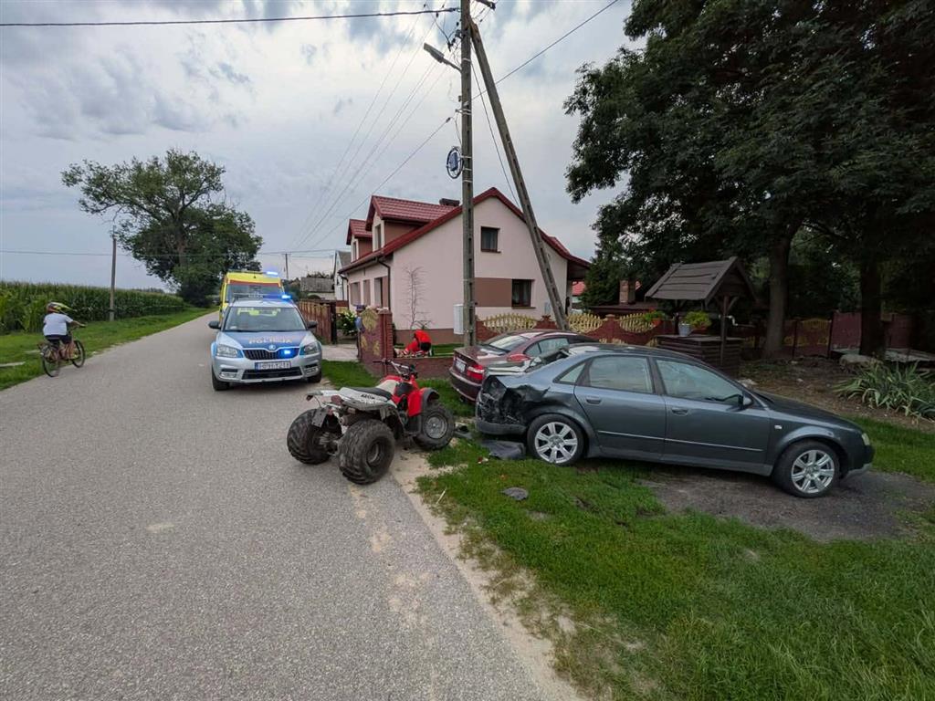 Groźny wypadek w gm. Drobin (pow. płocki). 17-latek w ciężkim stanie trafił do szpitala [FOTO]