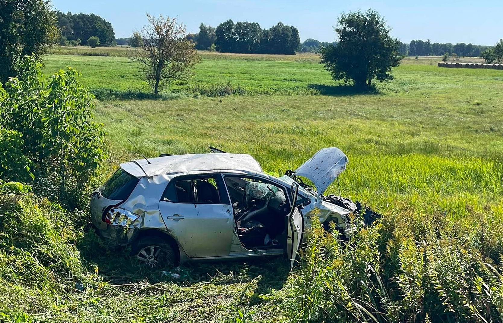 Cztery osoby trafiły do szpitala. Wypadek w Popłacinie. Droga do Soczewki zablokowana!