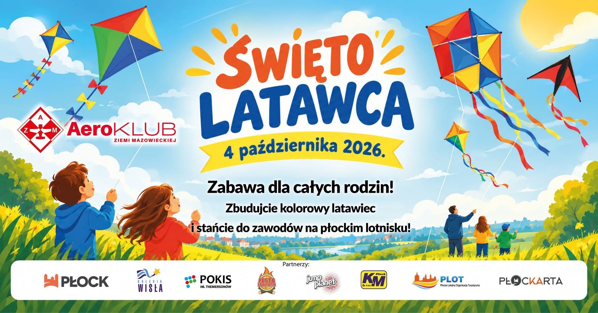 Nad płockim lotniskiem znów zrobi się bajecznie kolorowo! Szykuje się moc atrakcji!